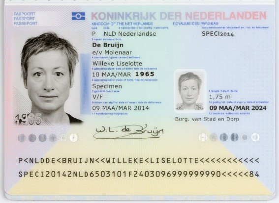 Exemple de photo de passeport adaptée